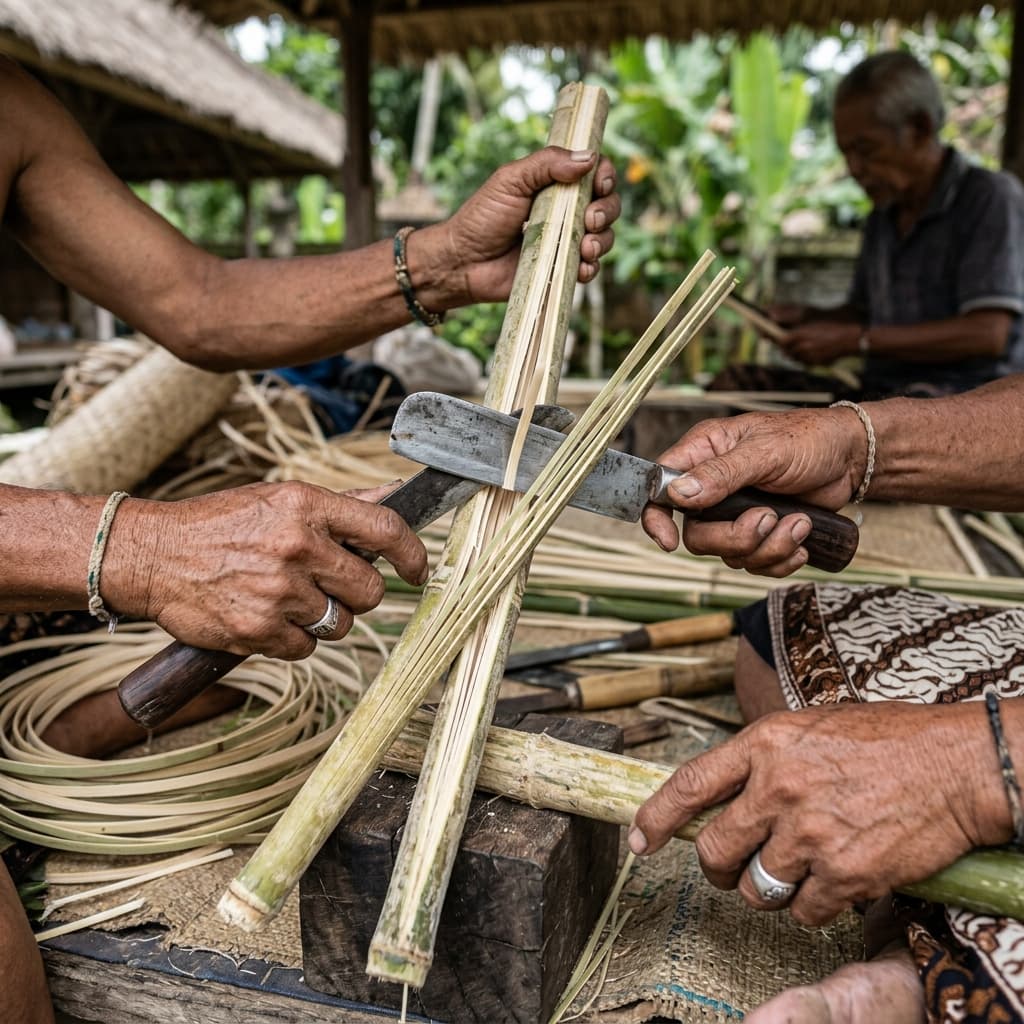 Bambu Apus Anyaman